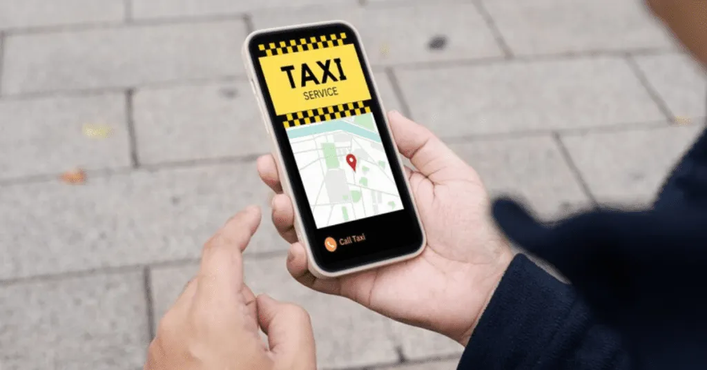 Taxi on phone